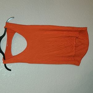 Drapey Orange Tank Top